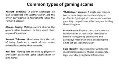 Gamers playing with real money should be wary of scammers