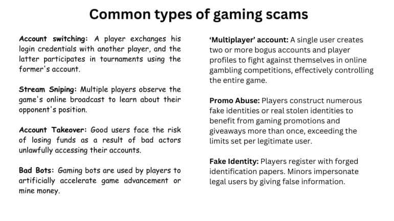 Gamers playing with real money should be wary of scammers