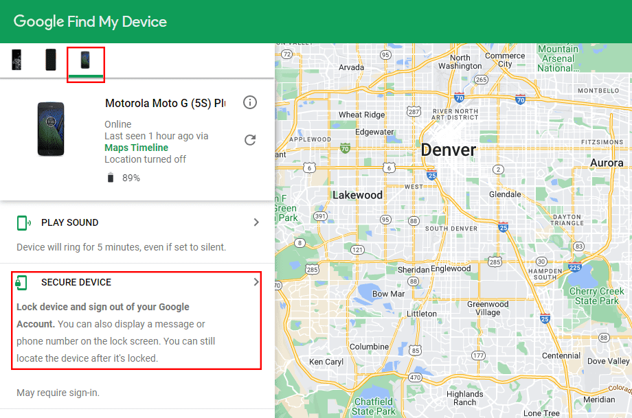 Google find my device helps secure your information stored on the phone to the core