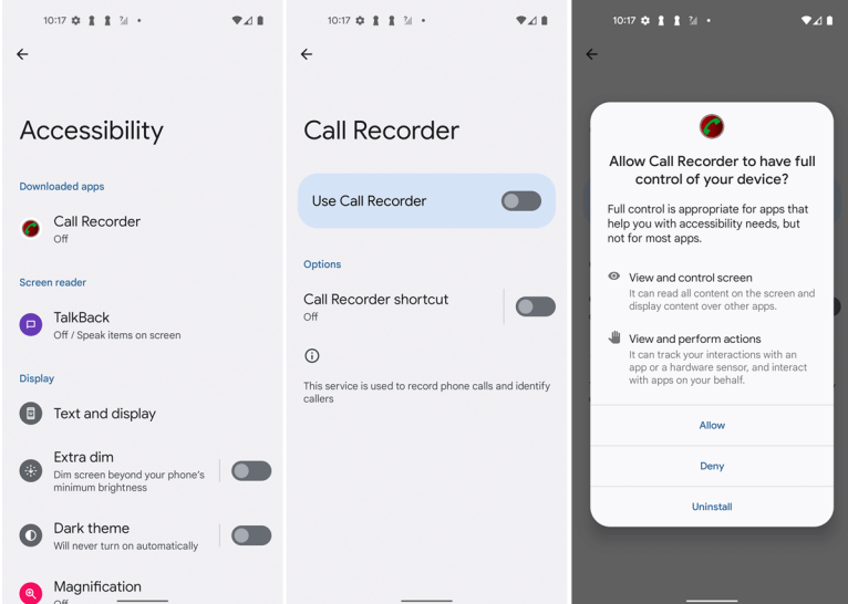 Google sms and phone app sending user data to remote servers