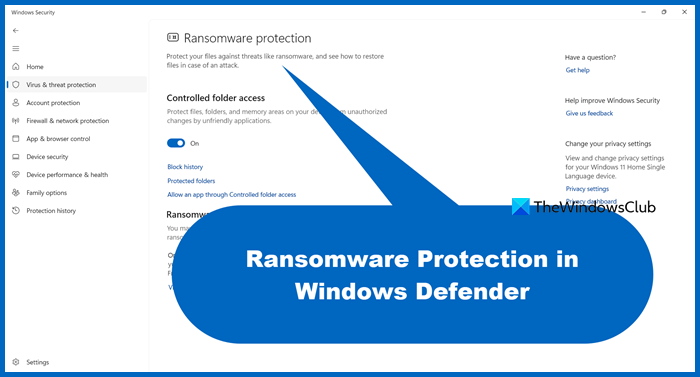 How to turn on ransomware protection on microsoft windows 10