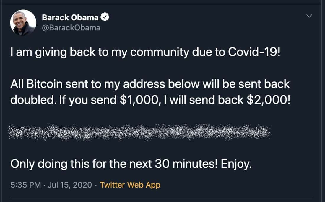 Fake twitter scam promises cryptocurrency earnings
