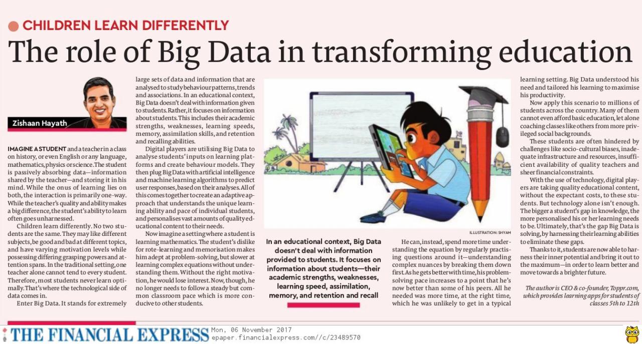 How big data is transforming the education